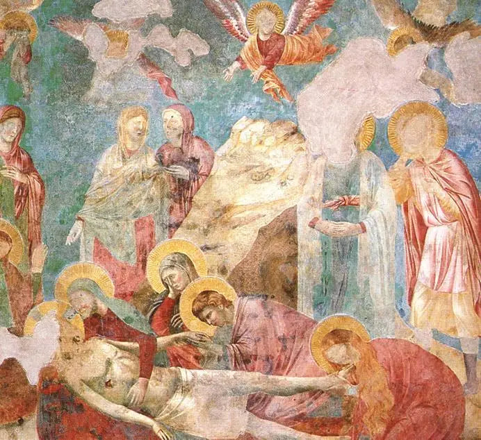 Fästning av korset - Giotto