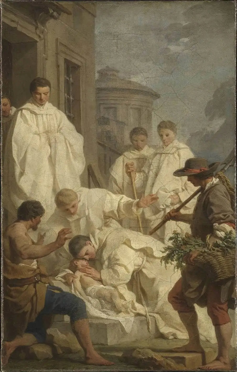 Der hl. Benedikt erweckt ein totes Kind - Pierre Subleyras image 1 copie de tableau peinte à la main