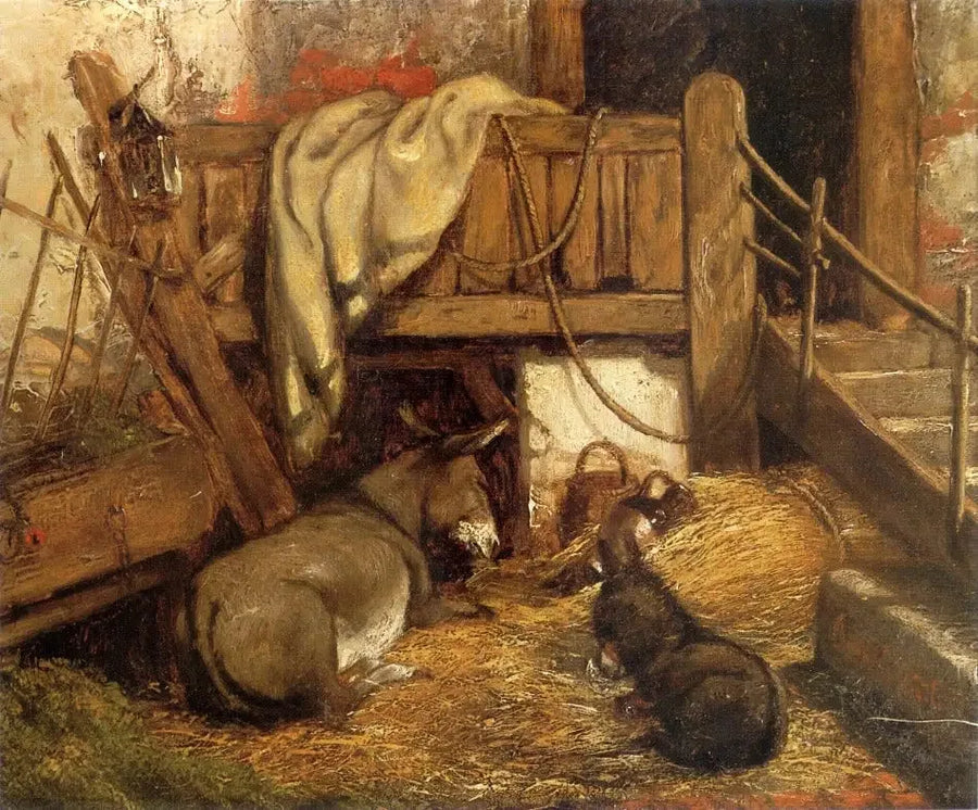Ett åsneföl i stallet. - John Constable