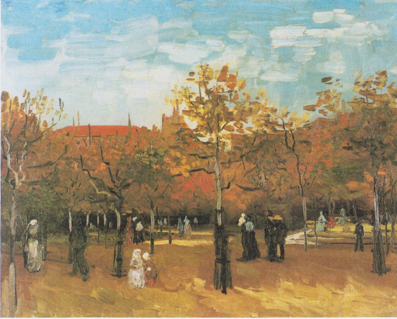 Människor som går i en park - Vincent van Gogh