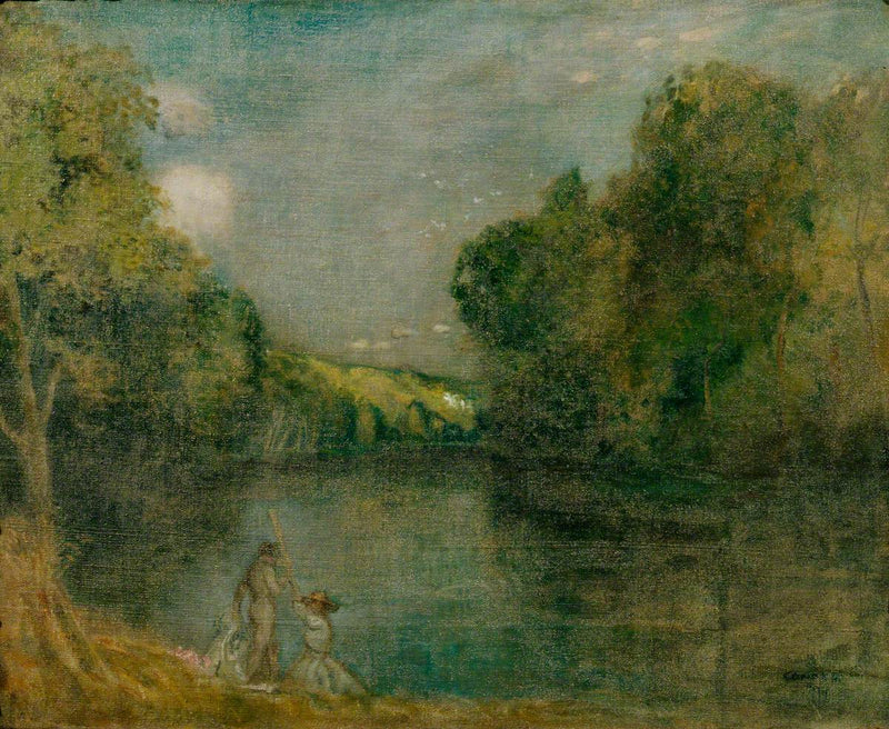 Personer vid en sjö - Charles Conder