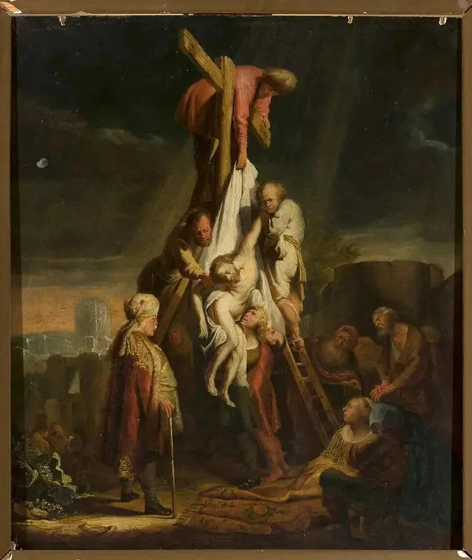 Korsets nedtagning (Matteus 27:58–59; Markus 15:45–46; Lukas 23:52–53; Johannes 19:38) - Rembrandt