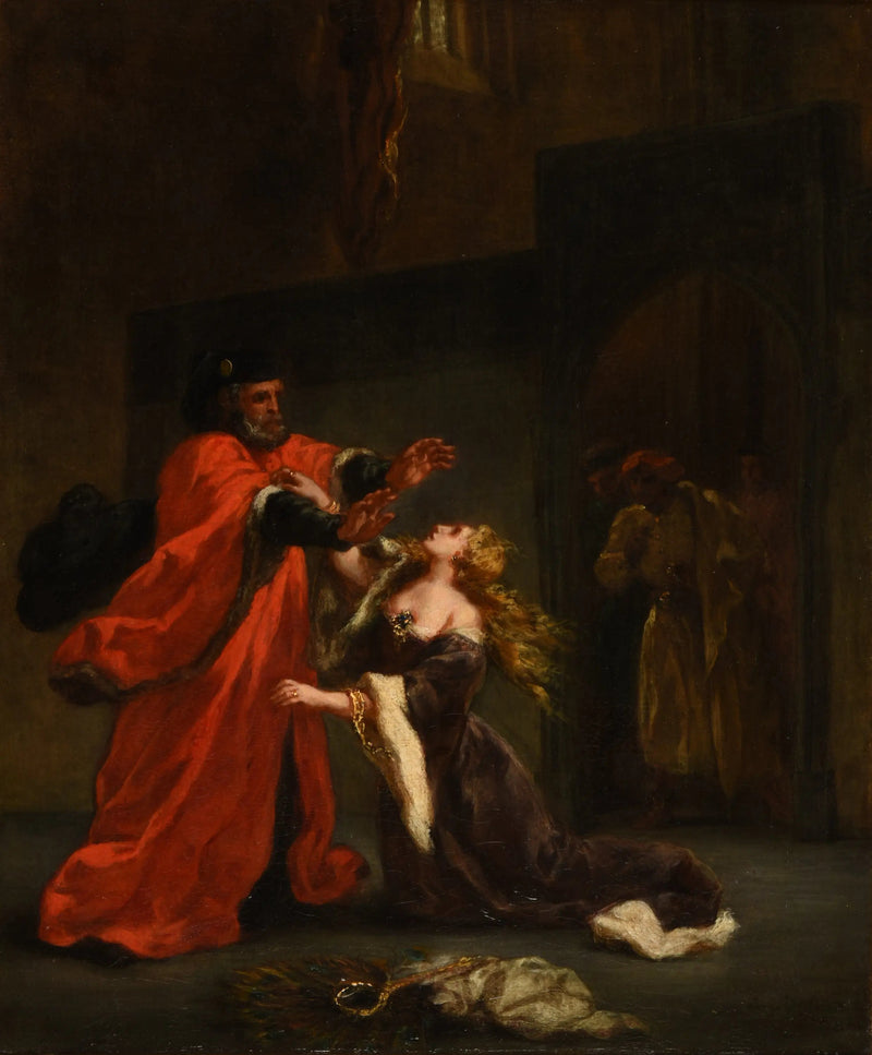 Desdémone förbannad av sin far - Eugène Delacroix