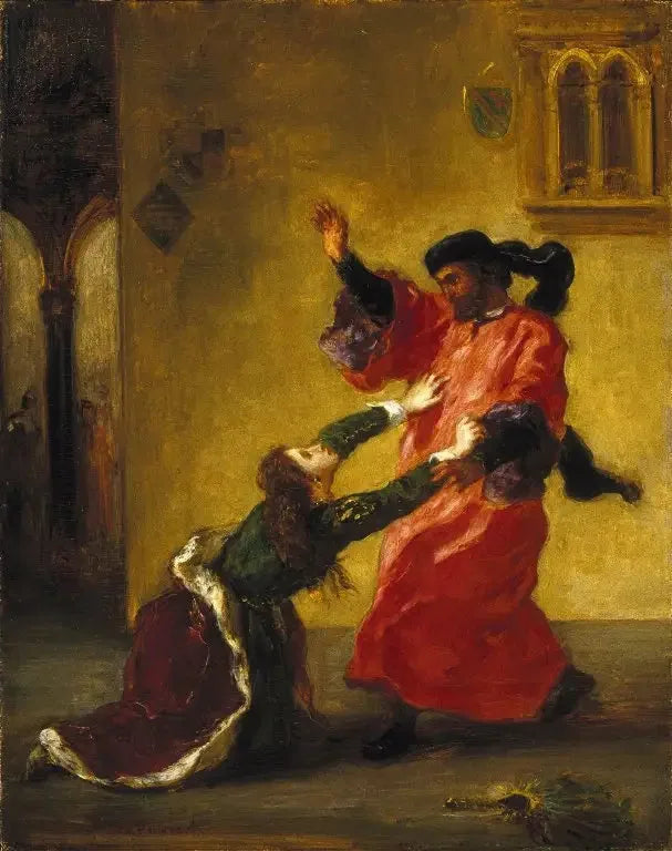 Desdémone förbannad av sin far - Eugène Delacroix
