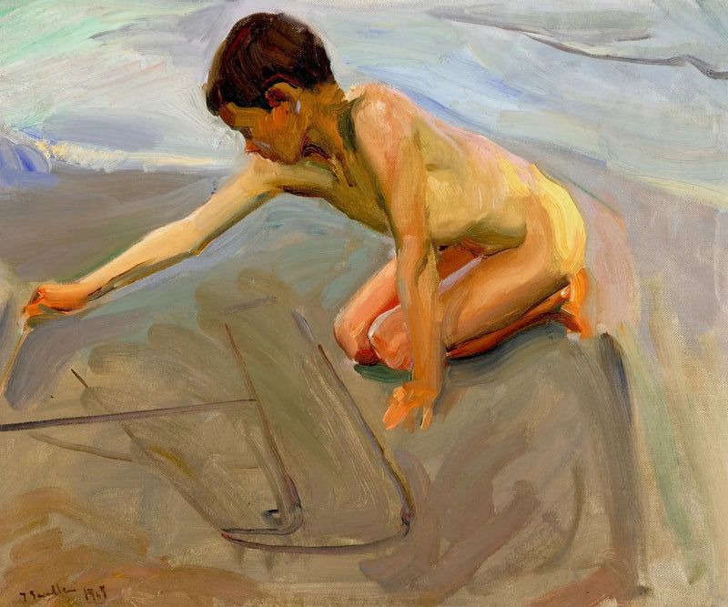 Rita i sand - Joaquín Sorolla