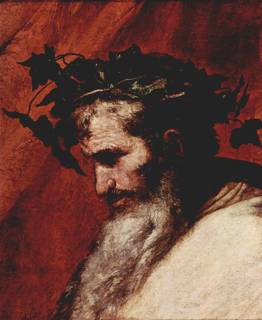 Detalj av Bacchus huvud - Jusepe de Ribera