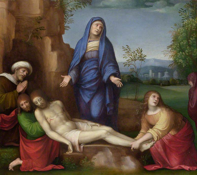 Deuil du Christ mort - Francesco Francia image 1 tableau peint à l’huile sur toile