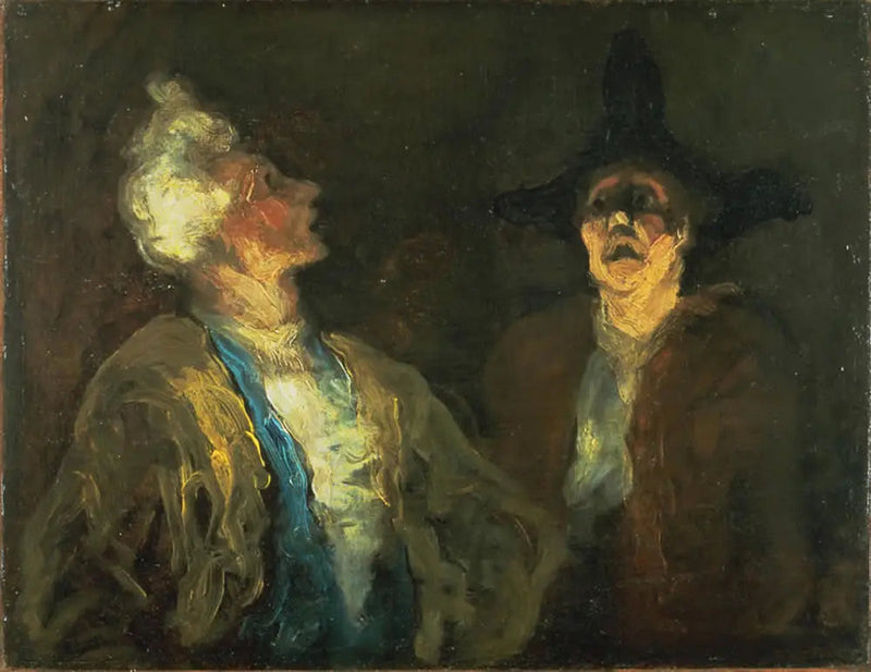 Två skådespelare (komediscen) - Honoré Daumier