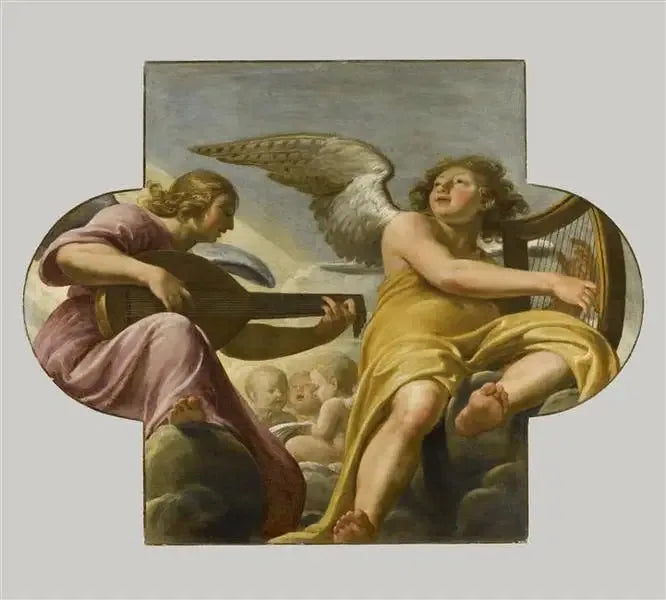 Två musikeränglar - Philippe de Champaigne