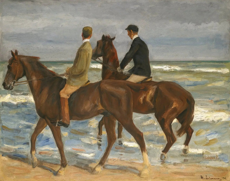 Två ryttare på stranden - Max Liebermann