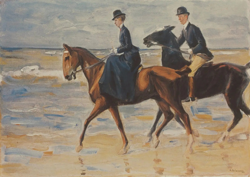 Två ryttare på stranden - Max Liebermann