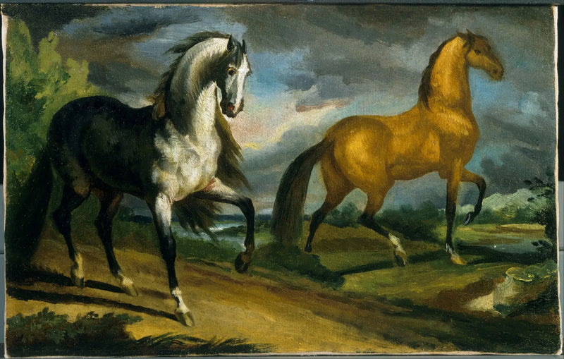 Två hästar - Théodore Géricault