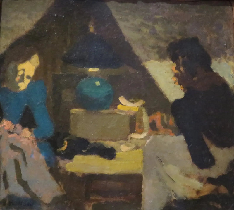 Två sömmerskor under lampan - Édouard Vuillard