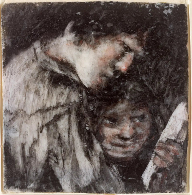 Två barn som tittar på en bok - Francisco de Goya