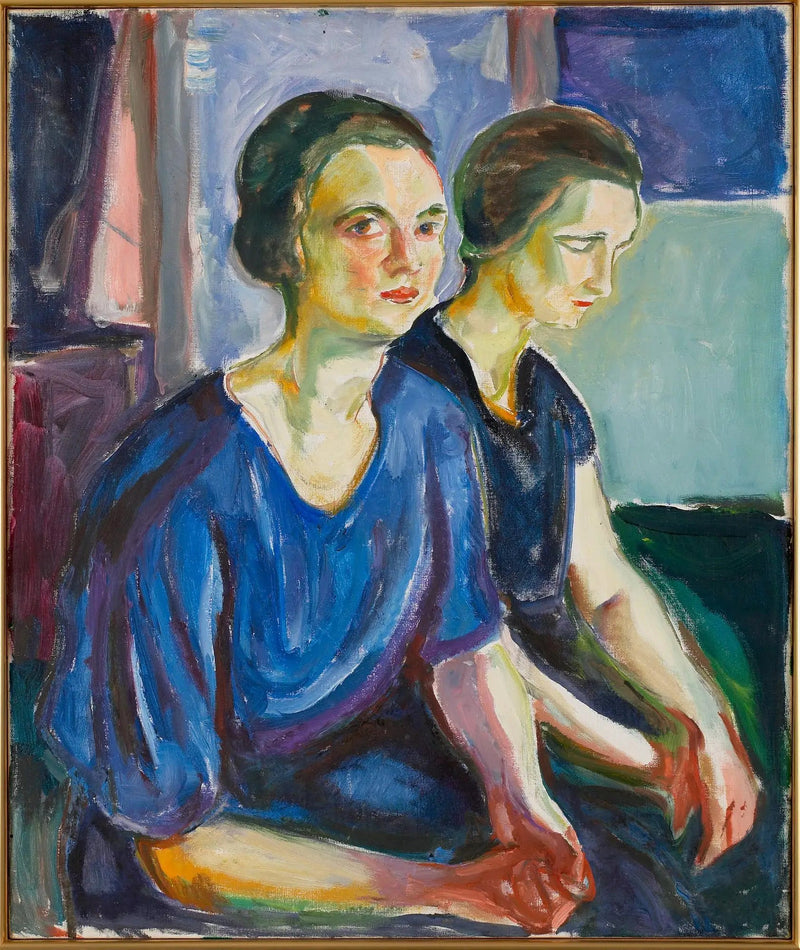 Två kvinnor, sittande - Edvard Munch