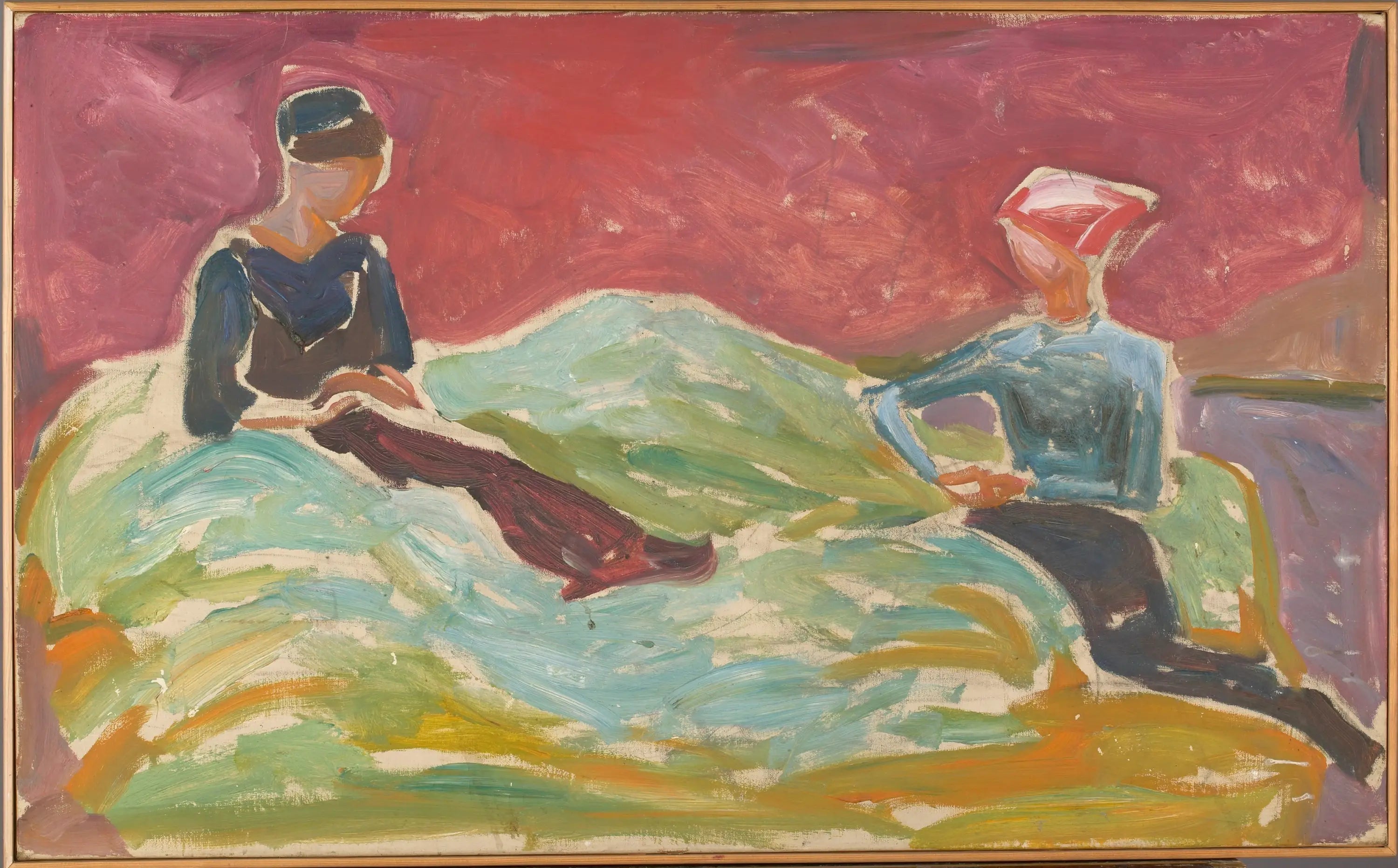 Deux Femmes assises - Edvard Munch image 1 copie peinte à la main à l’huile