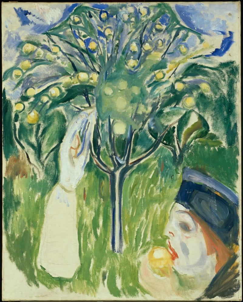 Två kvinnor i trädgården - Edvard Munch