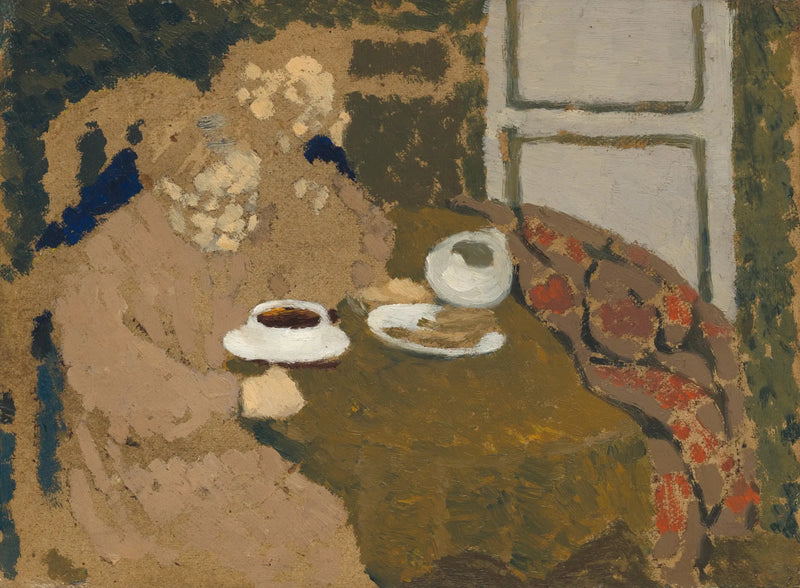 Två kvinnor som dricker kaffe - Édouard Vuillard