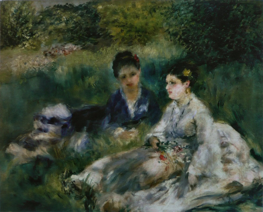 Två kvinnor i gräset - Pierre-Auguste Renoir