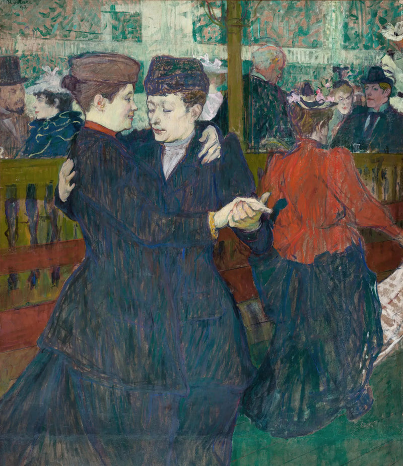 Två kvinnor som dansar på Moulin-Rouge - Henri de Toulouse-Lautrec