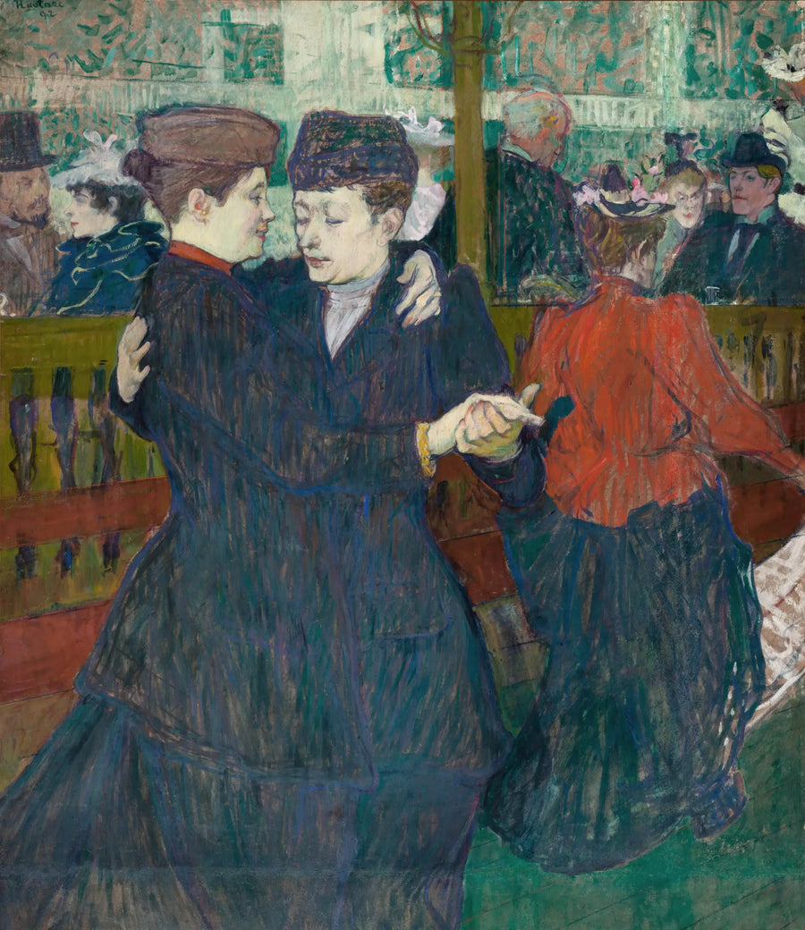 Två kvinnor som dansar på Moulin-Rouge - Henri de Toulouse-Lautrec