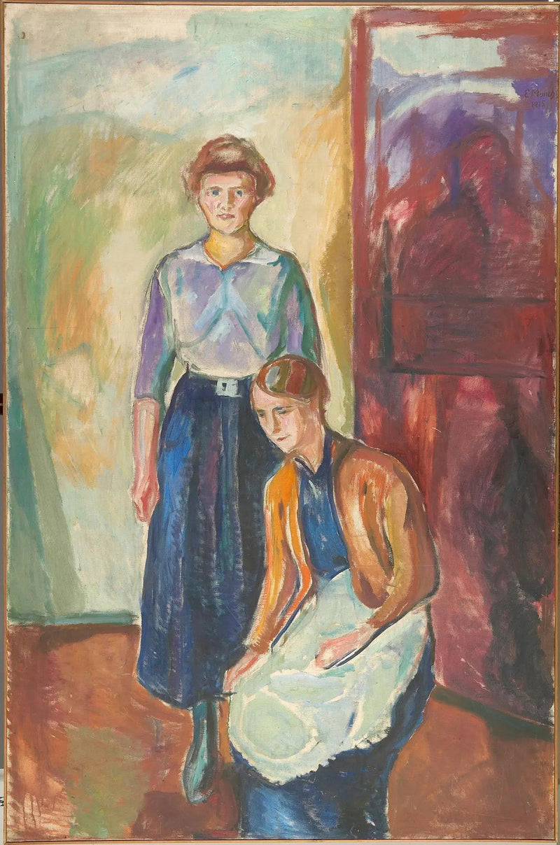 Två kammarjungfrur - Edvard Munch