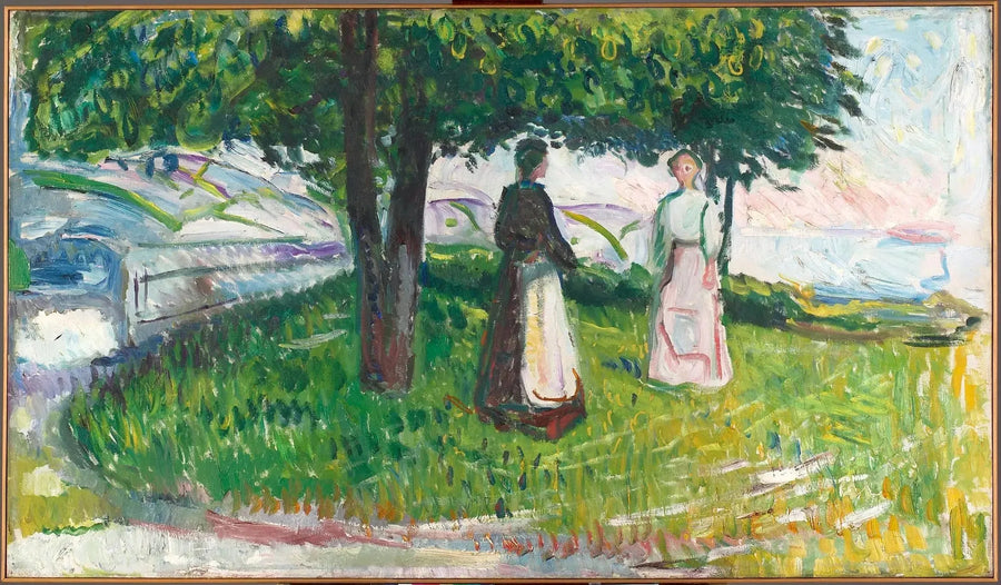 Två kvinnor under ett träd - Edvard Munch