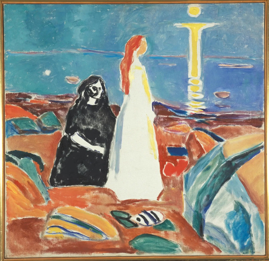 Två kvinnor vid stranden - Edvard Munch