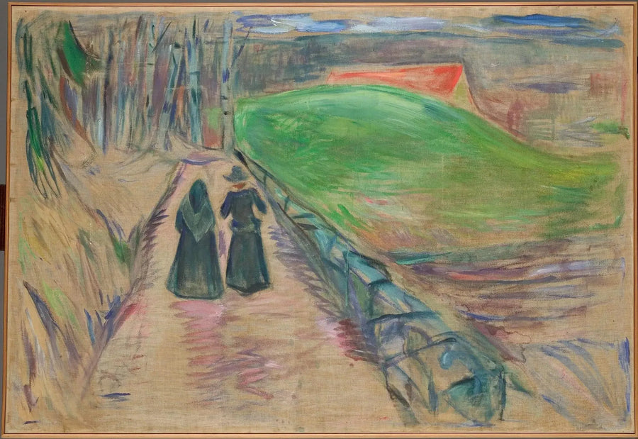 Två kvinnor på vägen - Edvard Munch