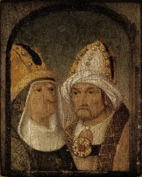 Två mitrade figurer - Hieronymus Bosch