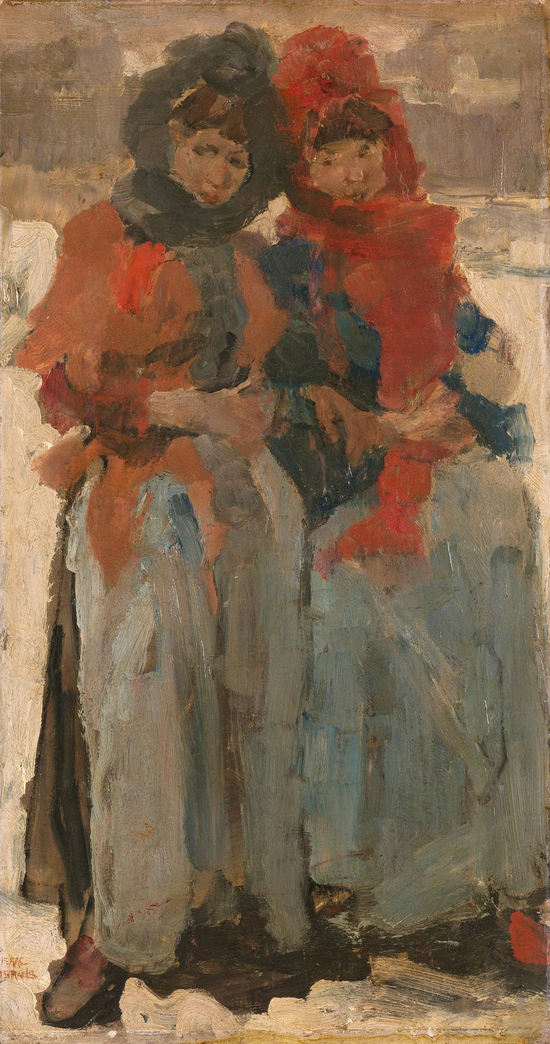 Två flickor i snön - Isaac Israëls