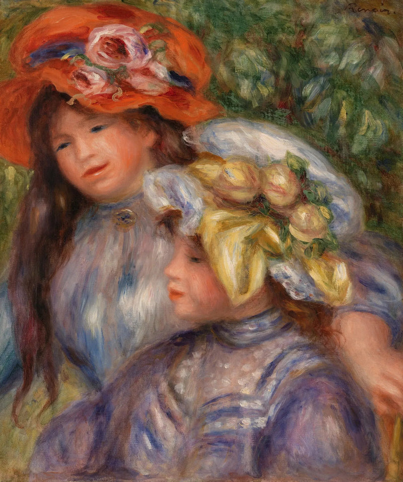 Två flickor - Pierre-Auguste Renoir