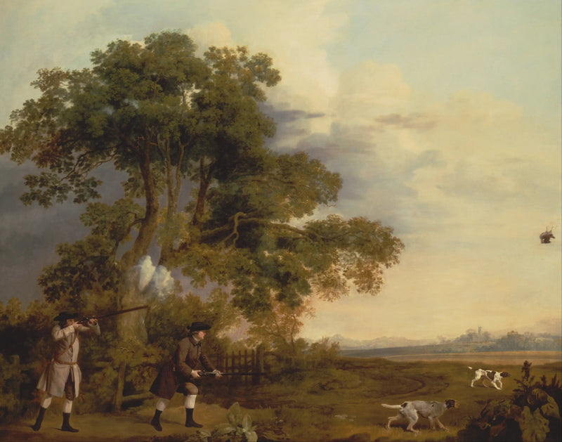 Två gentlemen som skjuter - George Stubbs