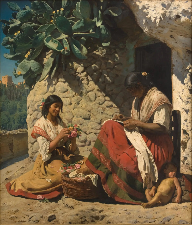 Två zigenare framför sin stuga. Spanien - Peder Severin Krøyer