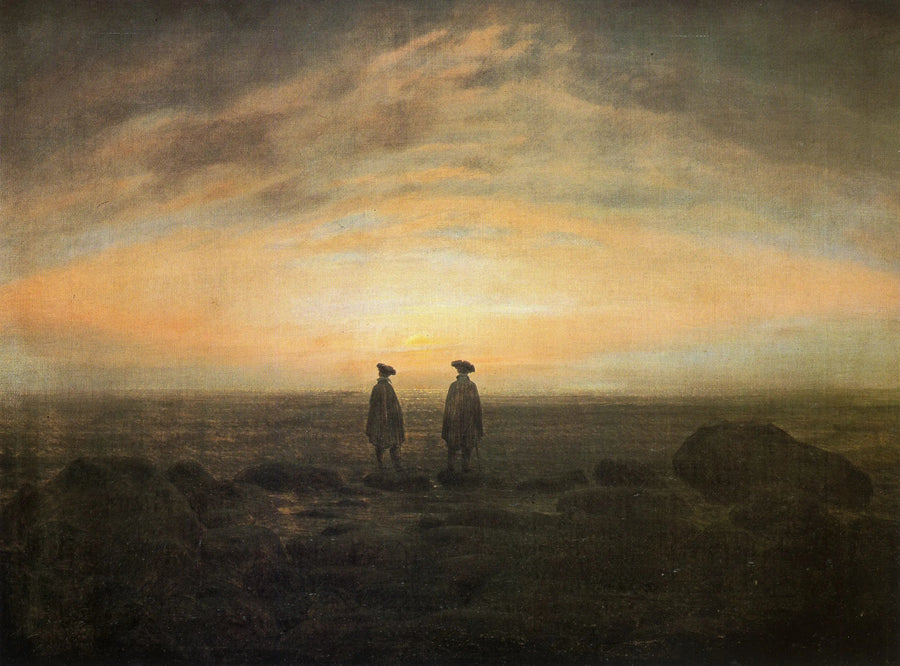 Två män vid havet - Caspar David Friedrich