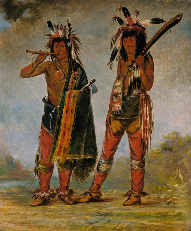 Två unga män - George Catlin
