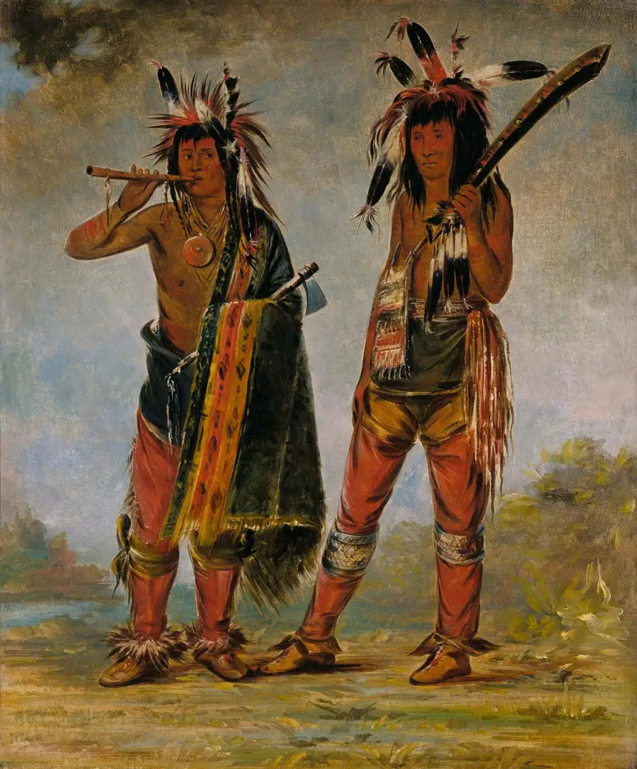Två unga män - George Catlin