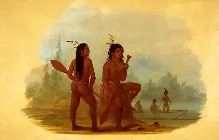 Två unga män Hyda - George Catlin