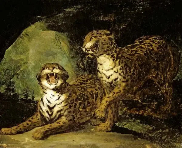 Två leoparder - Théodore Géricault