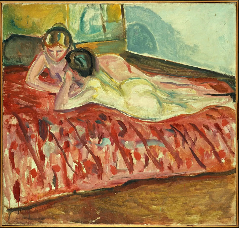 Två liggande nakna - Edvard Munch