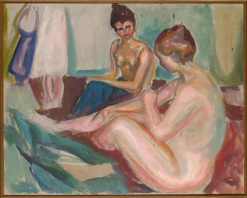 Två sittande nakna - Edvard Munch
