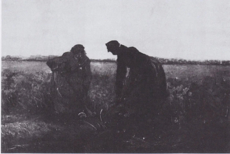 Två bönder som gräver - Vincent van Gogh