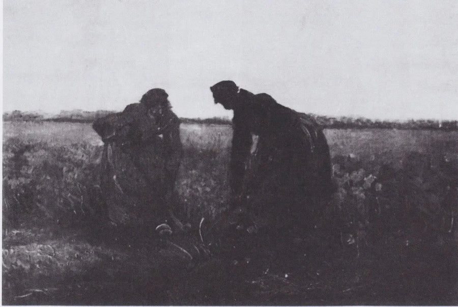 Två bönder som gräver - Vincent van Gogh