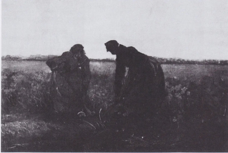 Två bönder som gräver - Vincent van Gogh