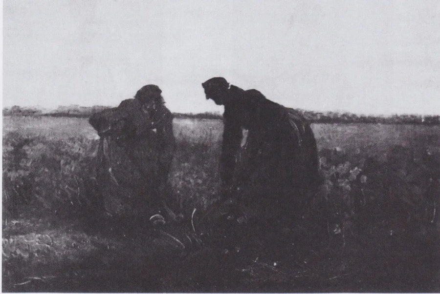 Två bönder som gräver - Vincent van Gogh