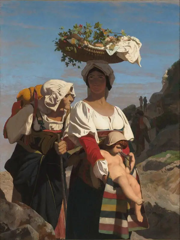Två italienska bönder och ett barn - Jean-Léon Gérôme