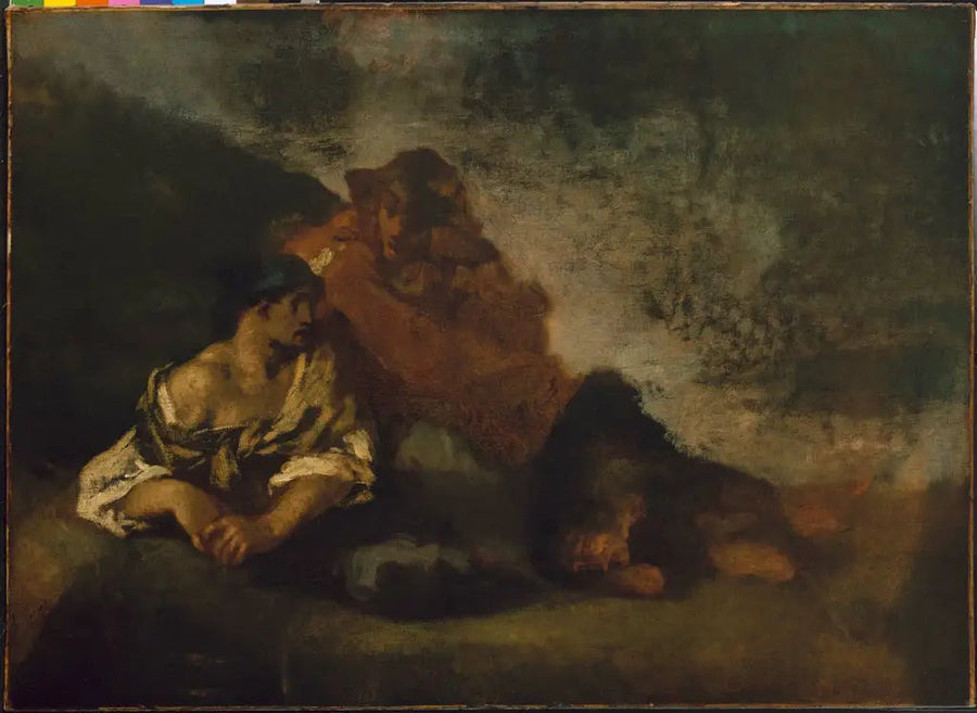 Två liggande figurer - Jean-François Millet