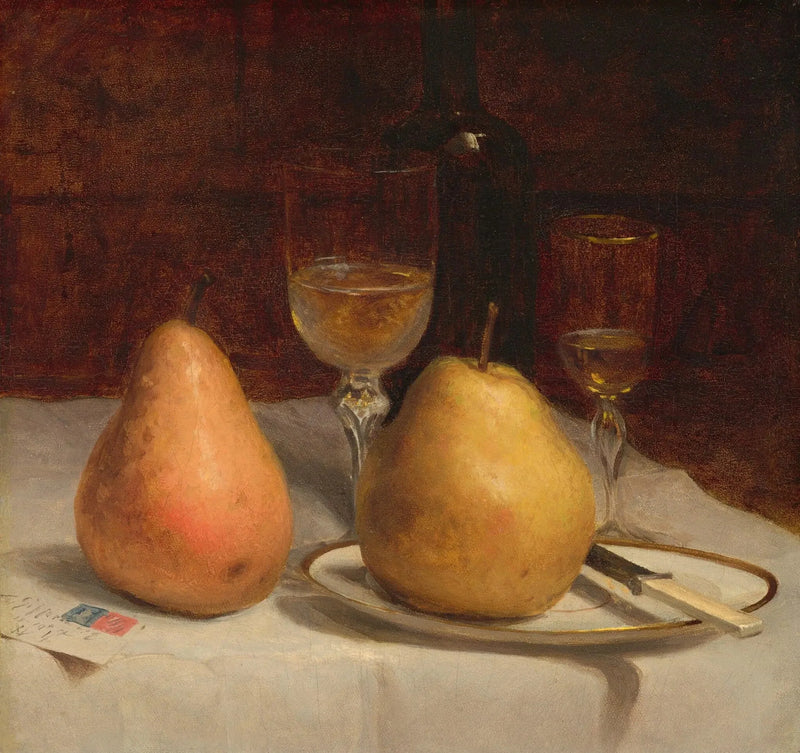 Två päron på ett bord - Sanford Robinson Gifford