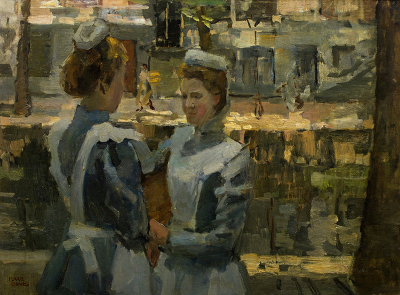 Två servanter vid en kanal i Amsterdam - Isaac Israëls