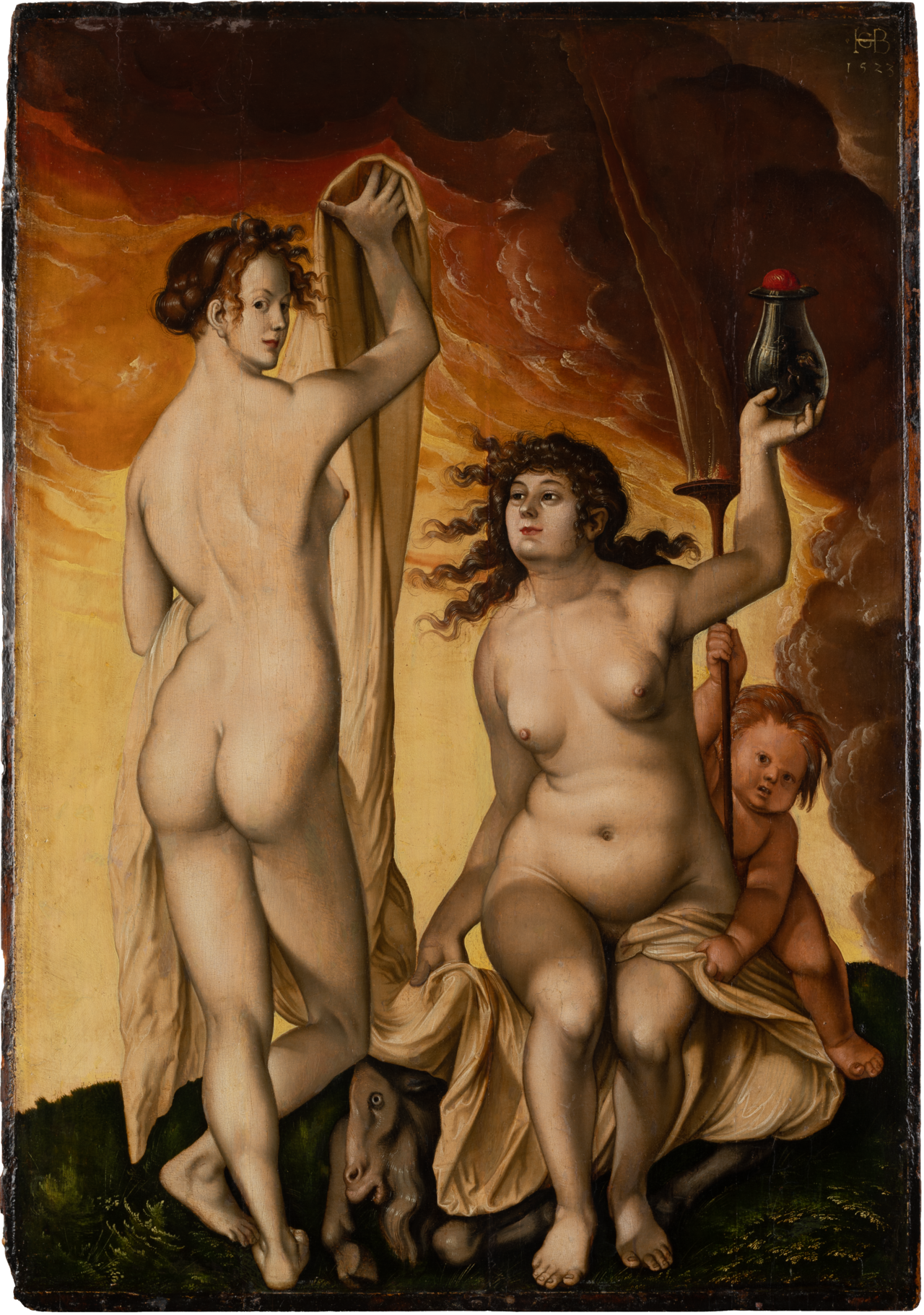 Deux sorcières - Hans Baldung Grien image 1 reproduction artisanale de tableau